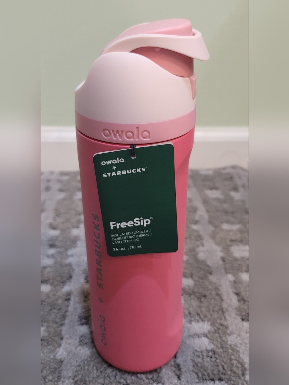 New Starbucks Owala Pink Travel Tumbler with